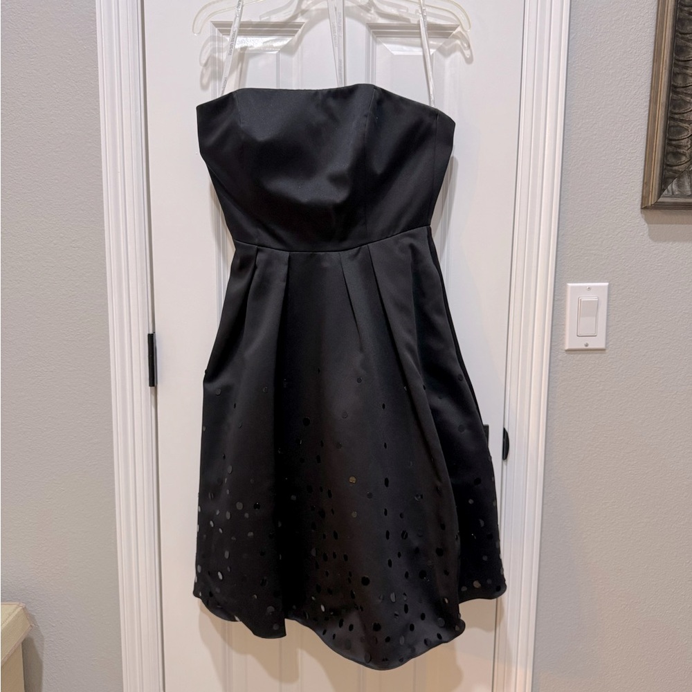 Black dress, knee length, worn once, size 8, David’s Bridal